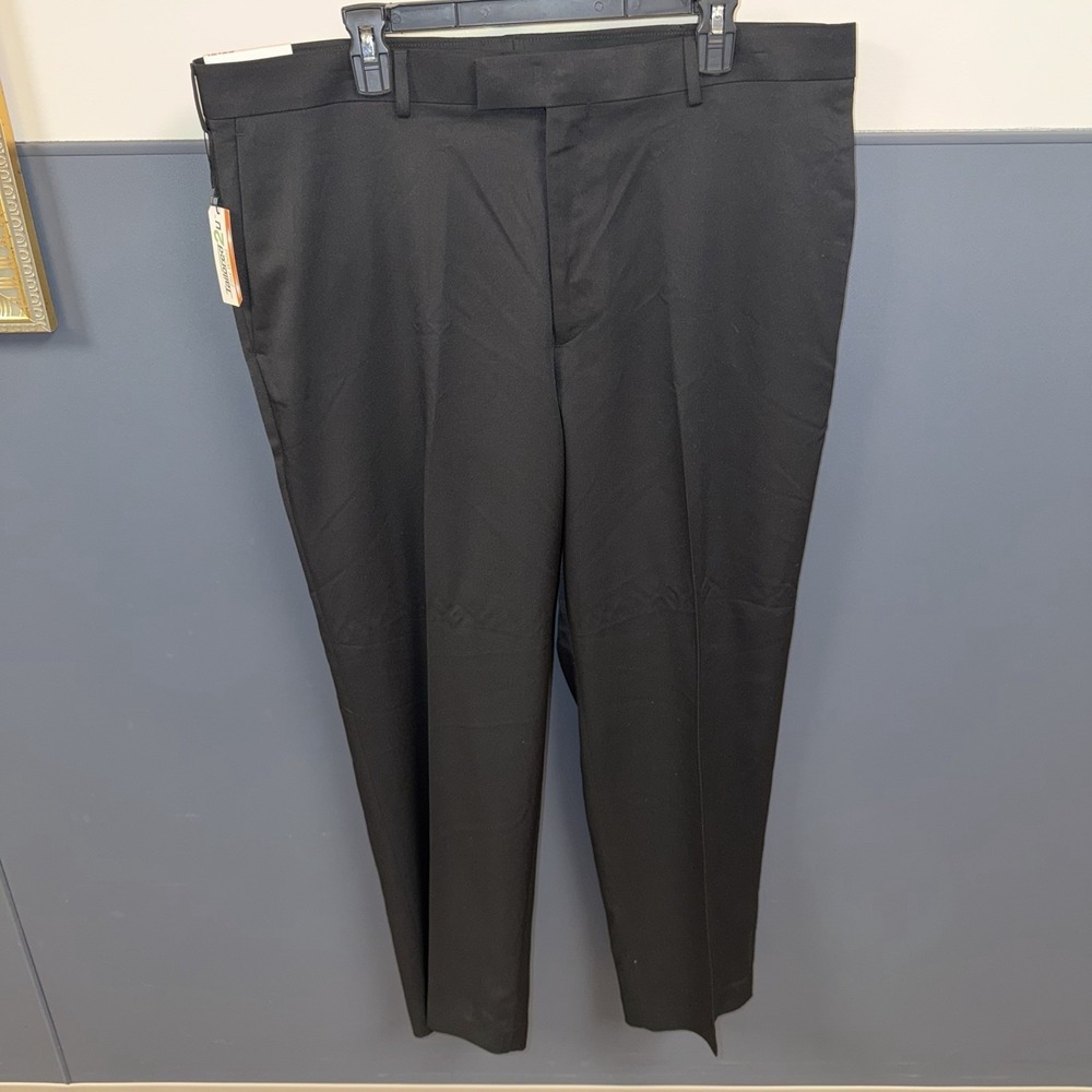 Savane Dress Pants Mens 40x30 Flex Waist Black 40x30 NWT Tailored 2 U No Iron